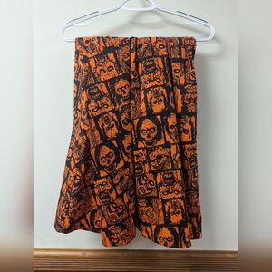 Social Collision Zombie Print Midi Skirt